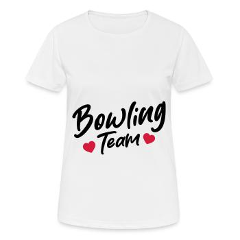 Bowling Team - Frauen T-Shirt atmungsaktiv - Weiß - Vorne - AI Model Female 172 dark (172cm)