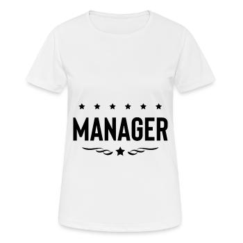 Manager Beruf - Frauen T-Shirt atmungsaktiv - Weiß - Vorne - AI Model Female 172 dark (172cm)