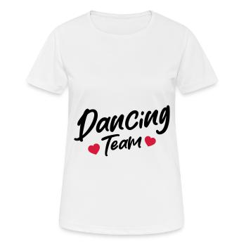 Dancing Team - Frauen T-Shirt atmungsaktiv - Weiß - Vorne - AI Model Female 172 dark (172cm)