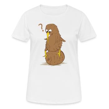 Kiwi Vogel Kiwifrucht Laufvogel - Frauen T-Shirt atmungsaktiv - Weiß - Vorne - AI Model Female 172 dark (172cm)