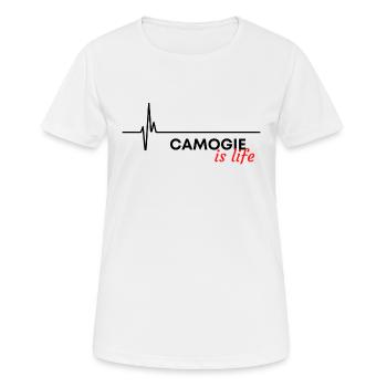 Camogie ist das Leben - Frauen T-Shirt atmungsaktiv - Weiß - Vorne - AI Model Female 172 dark (172cm)