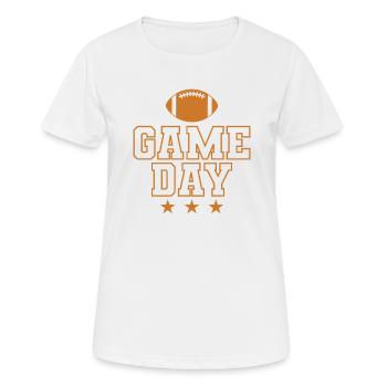 Jour de match Football America Sport Touchdown - T-shirt respirant Femme - blanc - Devant - AI Model Female 172 dark (172cm)