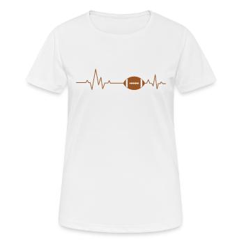 Heartbeat pour Football America Sports - T-shirt respirant Femme - blanc - Devant - AI Model Female 172 dark (172cm)