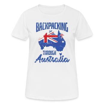 Backpacking through Australia Sydney - Women's Breathable T-Shirt - white - Front - AI Model Female 172 dark (172cm)