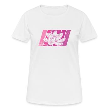 Fleur de lotus Fleur de lotus Plante asiatique - T-shirt respirant Femme - blanc - Devant - AI Model Female 172 dark (172cm)