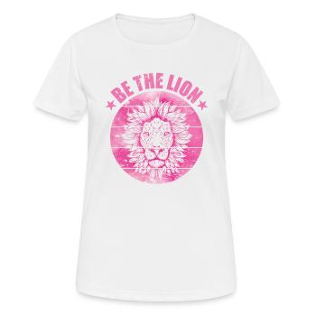 Be the Lion Africa Lion Predator King - Women's Breathable T-Shirt - white - Front - AI Model Female 172 dark (172cm)