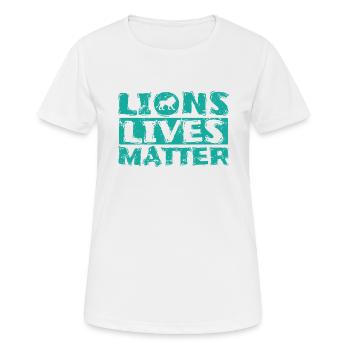 Lions Lives Matter Africa Lion Predator - Women's Breathable T-Shirt - white - Front - AI Model Female 172 dark (172cm)