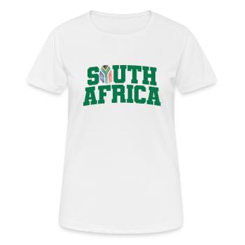 Afrique du Sud Pays Continent Carte - T-shirt respirant Femme - blanc - Devant - AI Model Female 172 dark (172cm)