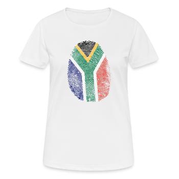 Fingerprint South Africa D.N.A. Continent - Women's Breathable T-Shirt - white - Front - AI Model Female 172 dark (172cm)
