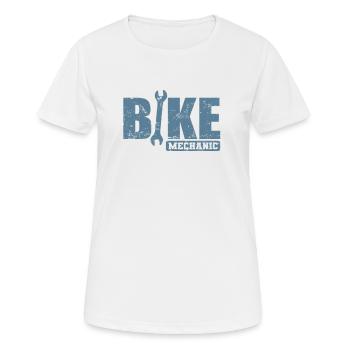 Mécanicien de vélo Profession de mécanicien de deux-roues - T-shirt respirant Femme - blanc - Devant - AI Model Female 172 dark (172cm)