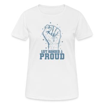 Left Handed Life Writing Left-Handed - Women's Breathable T-Shirt - white - Front - AI Model Female 172 dark (172cm)