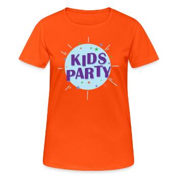 Kids Party Feiern tanzen Musik Freunde - Frauen T-Shirt atmungsaktiv - Neonorange - Vorne - AI Model Female 172 dark (172cm)