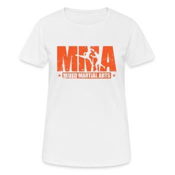 MMA Mixed Martial Arts Martial Arts Cage - Women's Breathable T-Shirt - white - Front - AI Model Female 172 dark (172cm)