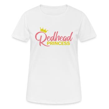 Redhead Princess rote Haare Schönheit - Frauen T-Shirt atmungsaktiv - Weiß - Vorne - AI Model Female 172 dark (172cm)