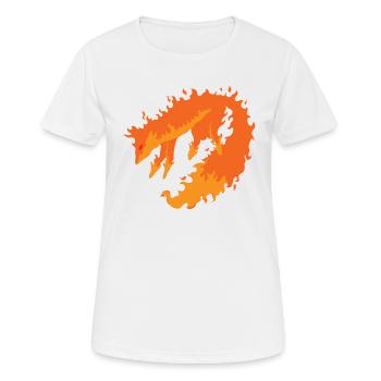 Feuerfuchs brennender Fuchs Wildnis Fuchs - Frauen T-Shirt atmungsaktiv - Weiß - Vorne - AI Model Female 172 dark (172cm)