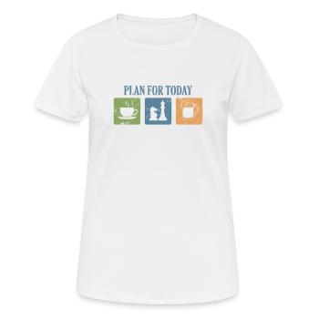 Planifier pour aujourd’hui Chess Casse-tête - T-shirt respirant Femme - blanc - Devant - AI Model Female 172 dark (172cm)