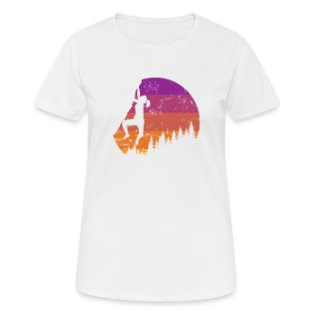 Climbing Hobby Fitness Bouldering Sport - Women's Breathable T-Shirt - white - Front - AI Model Female 172 dark (172cm)