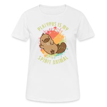 Platypus is my Spirit Animal Schnabeltier - Women's Breathable T-Shirt - white - Front - AI Model Female 172 dark (172cm)