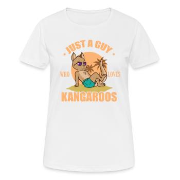 Juste un gars qui aime Kangaroos Australia - T-shirt respirant Femme - blanc - Devant - AI Model Female 172 dark (172cm)