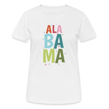 Alabama State America USA - Women's Breathable T-Shirt - white - Front - AI Model Female 172 dark (172cm)