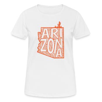 Arizona États-Unis Amérique État - T-shirt respirant Femme - blanc - Devant - AI Model Female 172 dark (172cm)