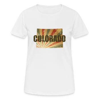 Colorado USA Amerika Bundesstaat - Frauen T-Shirt atmungsaktiv - Weiß - Vorne - AI Model Female 172 dark (172cm)