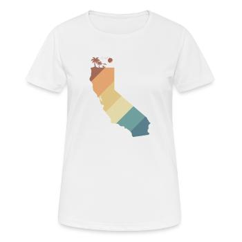California Kartenumriss USA Amerika - Frauen T-Shirt atmungsaktiv - Weiß - Vorne - AI Model Female 172 dark (172cm)