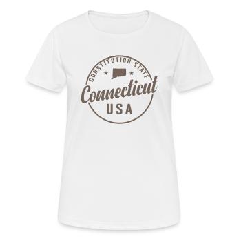 Constitution du Connecticut État États-Unis Amérique - T-shirt respirant Femme - blanc - Devant - AI Model Female 172 dark (172cm)