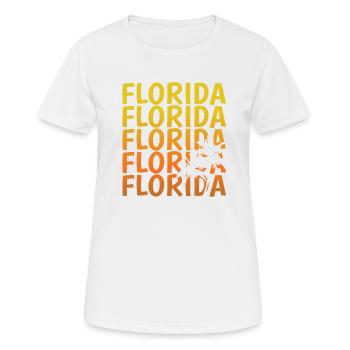 Florida Palmen USA Amerika Bundesstaat - Frauen T-Shirt atmungsaktiv - Weiß - Vorne - AI Model Female 172 dark (172cm)