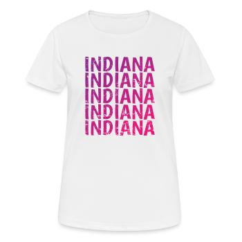 Indiana États-Unis Amérique État - T-shirt respirant Femme - blanc - Devant - AI Model Female 172 dark (172cm)