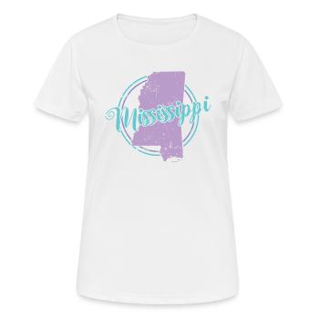 Mississippi Map USA America - Women's Breathable T-Shirt - white - Front - AI Model Female 172 dark (172cm)