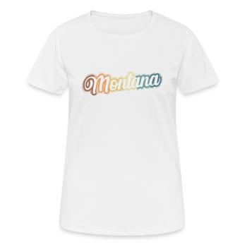 Montana USA Amerika Bundesstaat - Frauen T-Shirt atmungsaktiv - Weiß - Vorne - AI Model Female 172 dark (172cm)