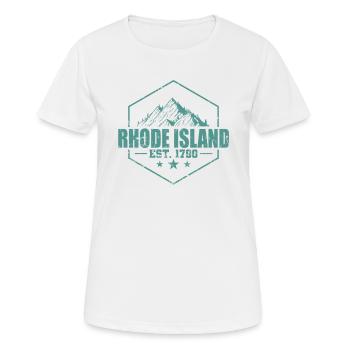 Rhode Island Est. 1790 USA America - Women's Breathable T-Shirt - white - Front - AI Model Female 172 dark (172cm)