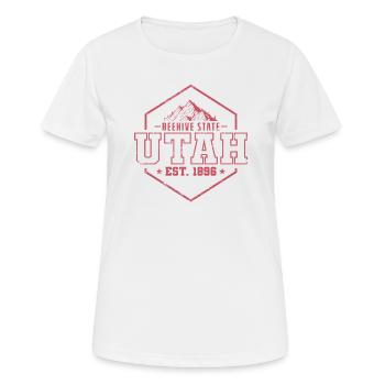 Utah Beehive State Est. 1896 USA Amerika - Frauen T-Shirt atmungsaktiv - Weiß - Vorne - AI Model Female 172 dark (172cm)