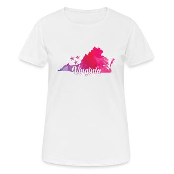 Virginia Map USA America State - Women's Breathable T-Shirt - white - Front - AI Model Female 172 dark (172cm)