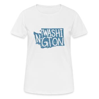 Washington USA America State - Women's Breathable T-Shirt - white - Front - AI Model Female 172 dark (172cm)