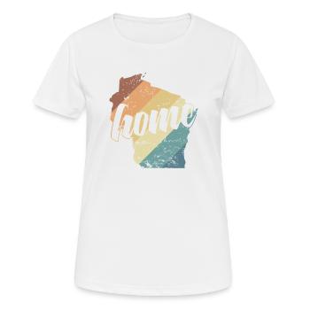 Wisconsin Home USA Amerika Bundesstaat - Frauen T-Shirt atmungsaktiv - Weiß - Vorne - AI Model Female 172 dark (172cm)