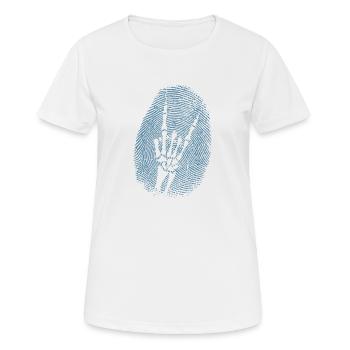 Genre de musique Heavy Metal Fingerprint - T-shirt respirant Femme - blanc - Devant - AI Model Female 172 dark (172cm)