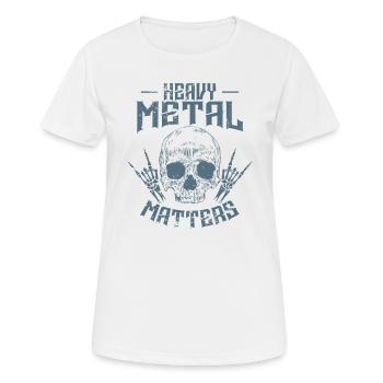 Heavy Metal Matters Bone Skull Music - T-shirt respirant Femme - blanc - Devant - AI Model Female 172 dark (172cm)