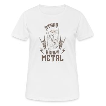 Stand for Heavy Metal Music Band Genre - Women's Breathable T-Shirt - white - Front - AI Model Female 172 dark (172cm)