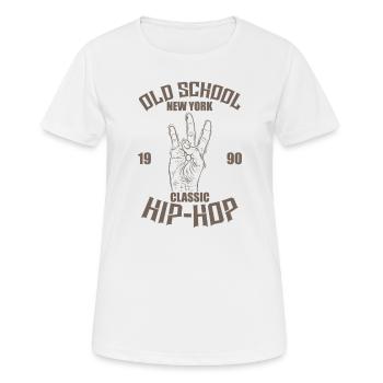 Old School New York 1990 Classic Hip Hop Rap - Women's Breathable T-Shirt - white - Front - AI Model Female 172 dark (172cm)
