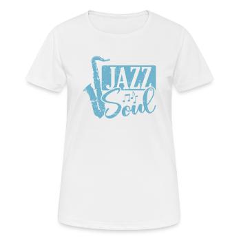 Jazz Soul Musique Saxophone Blues et Soul - T-shirt respirant Femme - blanc - Devant - AI Model Female 172 dark (172cm)