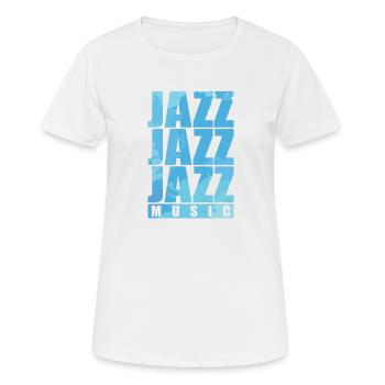 Jazz Genre Saxophone Son - T-shirt respirant Femme - blanc - Devant - AI Model Female 172 dark (172cm)