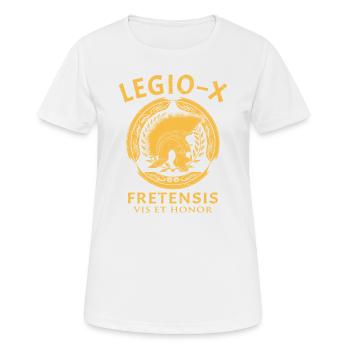 Legio x Fretensis - Frauen T-Shirt atmungsaktiv - Weiß - Vorne - AI Model Female 172 dark (172cm)