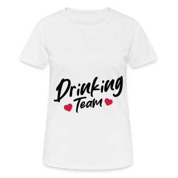 Drinking Team - Women's Breathable T-Shirt - white - Front - AI Model Female 172 dark (172cm)