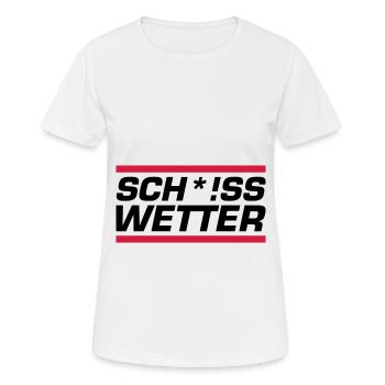 Scheiss Wetter - Frauen T-Shirt atmungsaktiv - Weiß - Vorne - AI Model Female 172 dark (172cm)