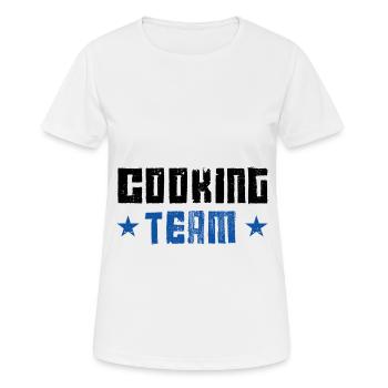 Équipe de cuisine - T-shirt respirant Femme - blanc - Devant - AI Model Female 172 dark (172cm)