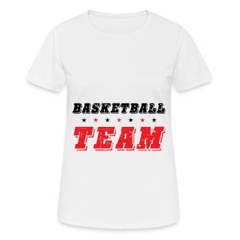 Basketball Team - Women's Breathable T-Shirt - white - Front - AI Model Female 172 dark (172cm)