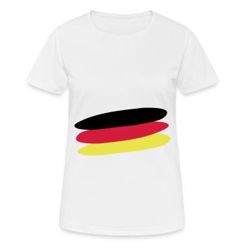 Drapeau de l’Allemagne - T-shirt respirant Femme - blanc - Devant - AI Model Female 172 dark (172cm)