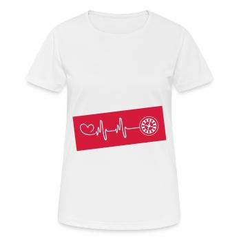 Roulette Puls Herz - Frauen T-Shirt atmungsaktiv - Weiß - Vorne - AI Model Female 172 dark (172cm)